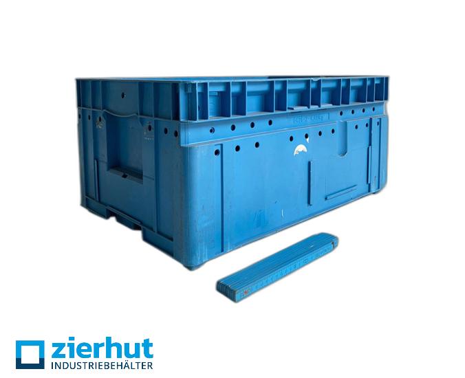 C-KLT 6428-2Kleinladungsträger mit Wasserablauflöcher, 600x400x280 mm, blau, gebraucht, kaufen