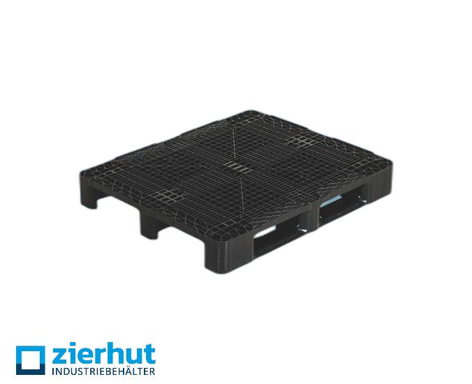 ISO-Palette Heavy StandardKunststoffpalette, 1200x1000x160 mm, schwarz, neu, kaufen