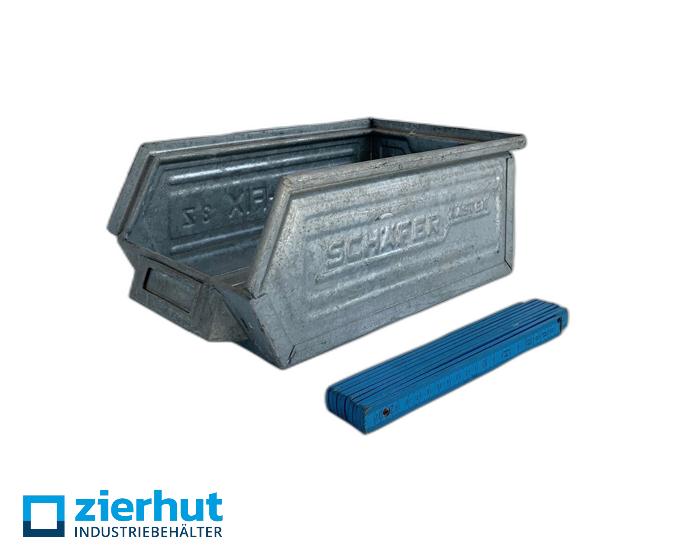 Sichtlagerkiste 14/7-3z verzinkt Stapelkästen 300x200x145