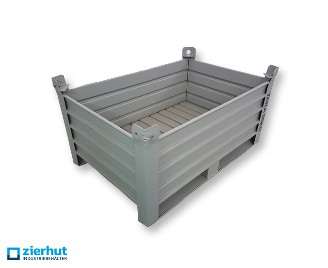 Stahlbehälter SB-1280 mit Kufen lackiert Kippbehälter 1200x800x600