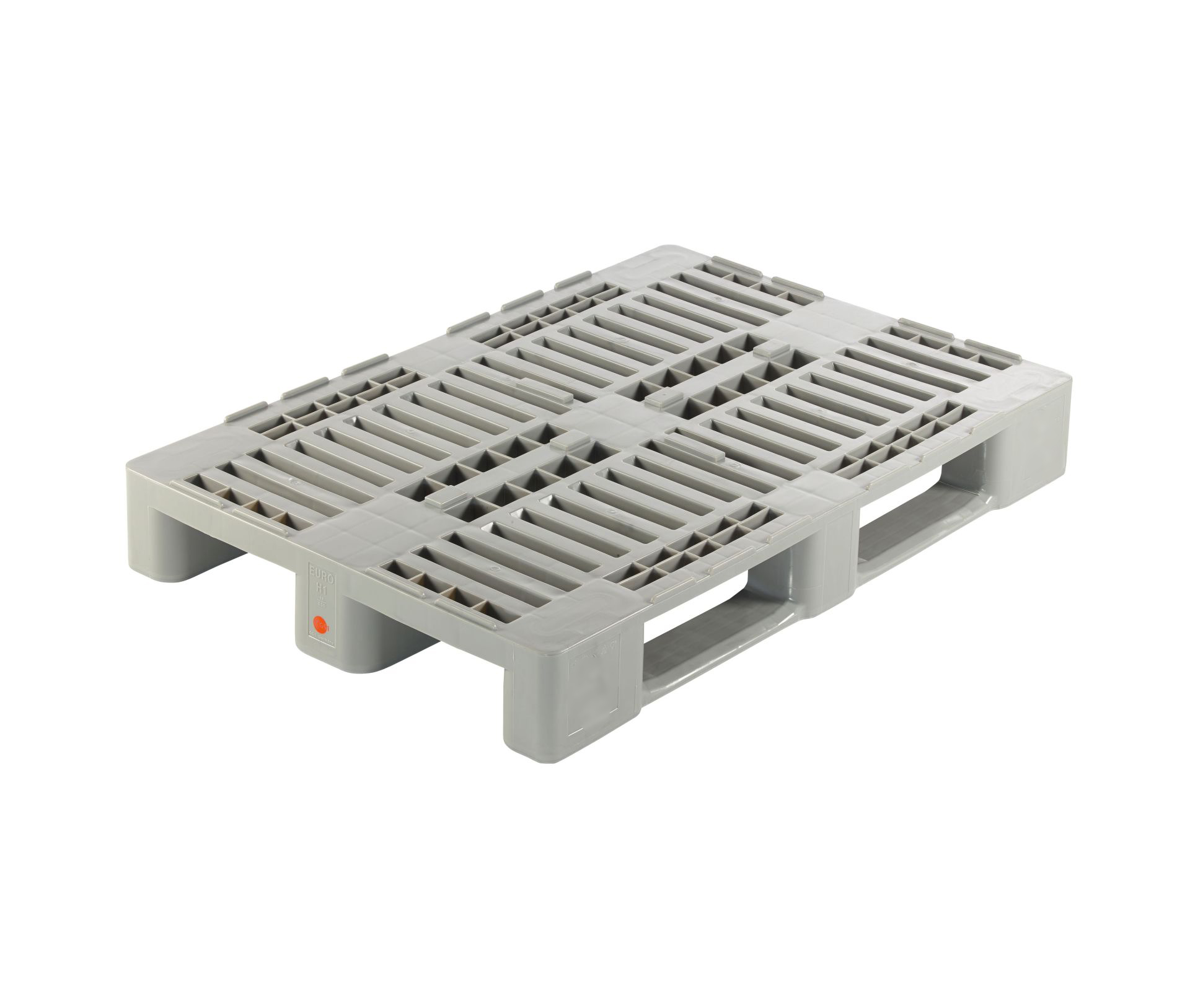 Kunststoffpalette Euro H1 Hygienepalette mit Antirutschkante und Mittelarretierung 1200x800x160
