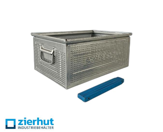 Stapeltransportkiste 14/6-2 gelocht verzinkt Lochkästen 450x300x200