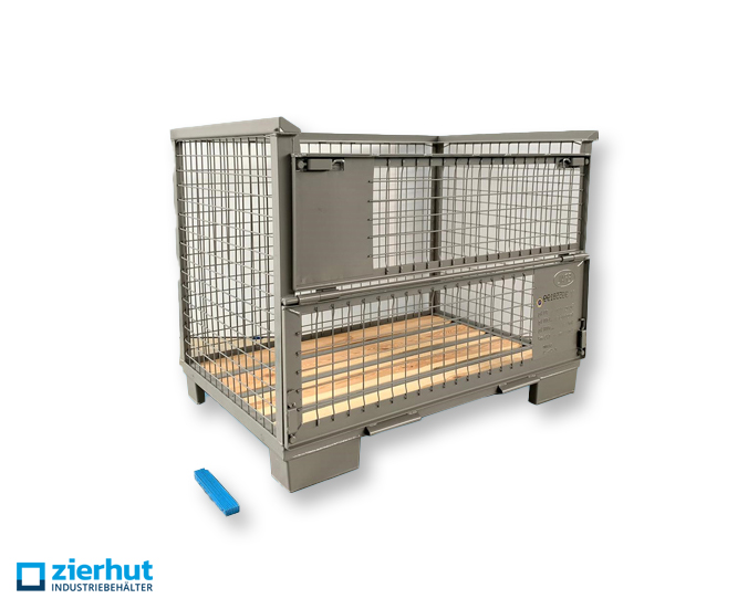 Euro Pool Gitterbox lackiert Gitterboxpalette 1200x800x970