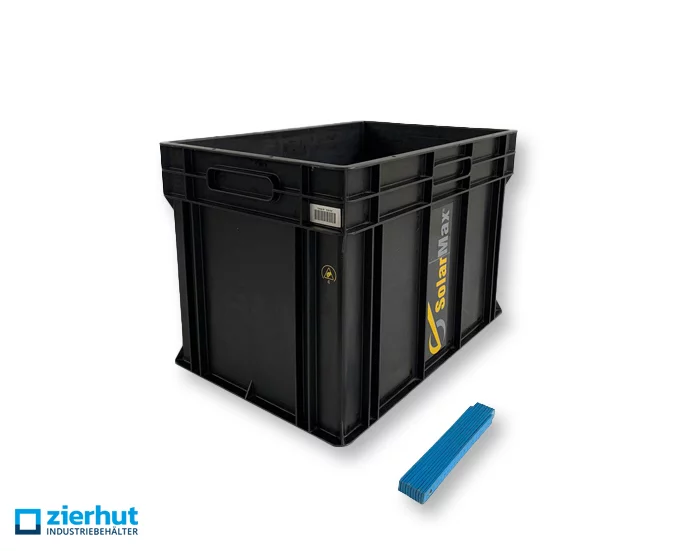ESD Euronormbehälter WEZ, Blackline ESD PPL 600x400x412