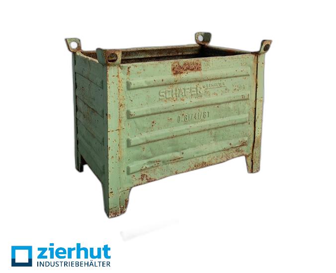Stahlbehälter SB-856Großladungsträger, 800x500x675 mm, metall-lackiert, gebraucht, kaufen/mieten