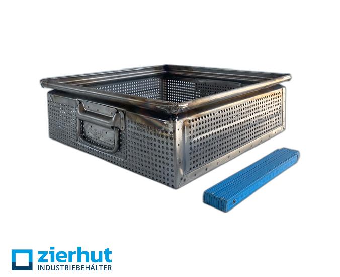 Stackle transportbox-hole box, roestvrij staal, gestanst