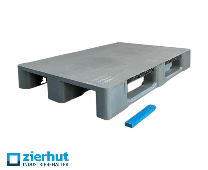 Universeel kunststof palet met gesloten dek-plastic palet, 7500 kg belasting, grijs