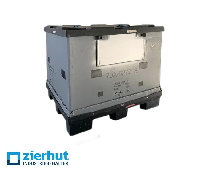 KTP Box System DuoFaltladungsträger mit Zwischenboden, 1200x800x945 mm, grau, gebraucht