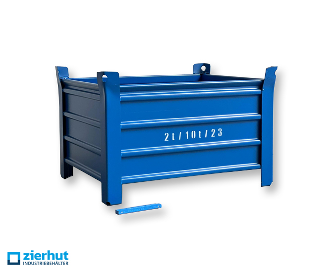 Stahlbehälter SB-186-600 2000 kg Nutzlast lackiert Stahlcontainer 1000x800x600