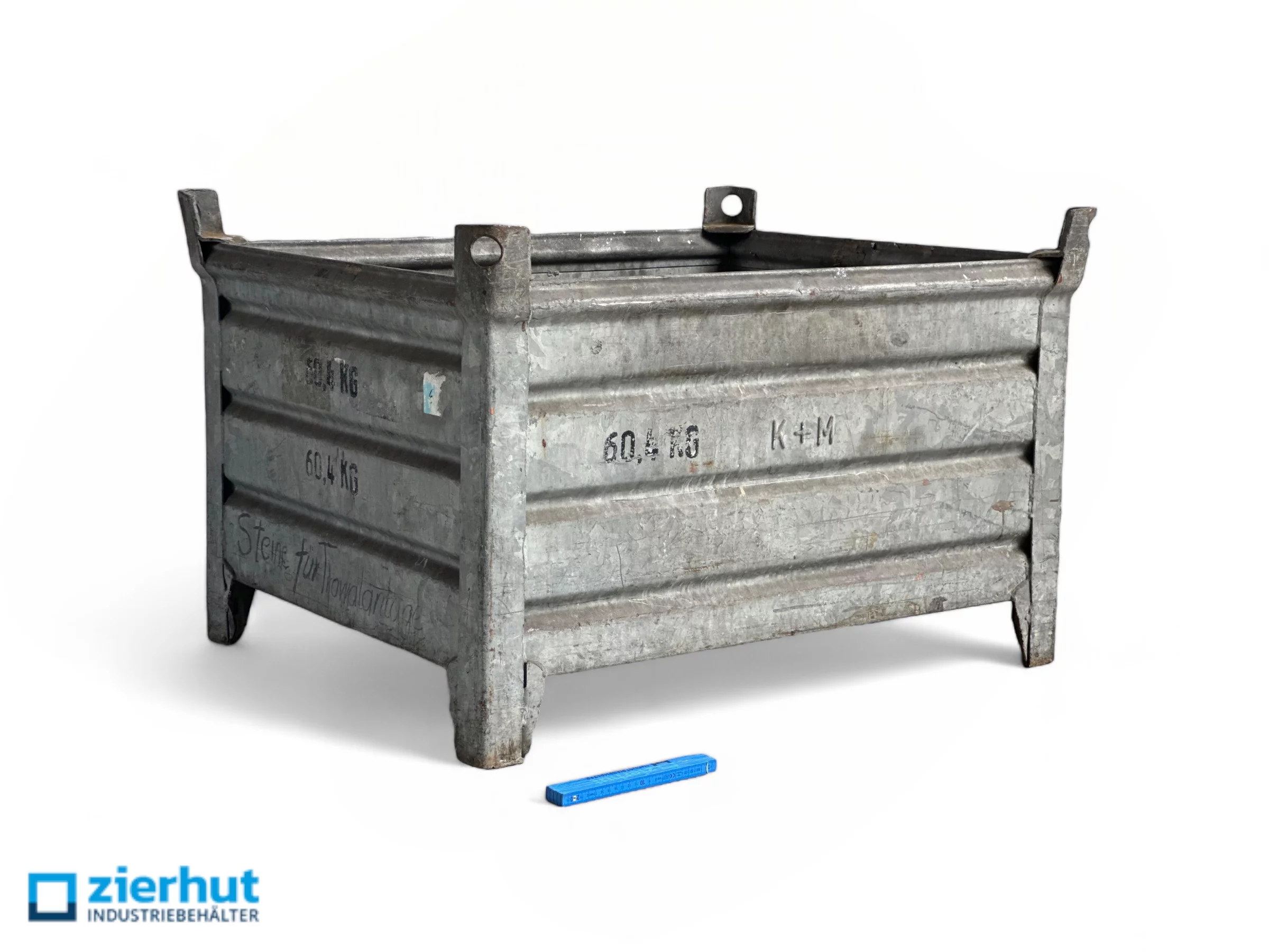 Stahlbehälter SB-186-600 verzinkt Großladungsträger 1000x800x600