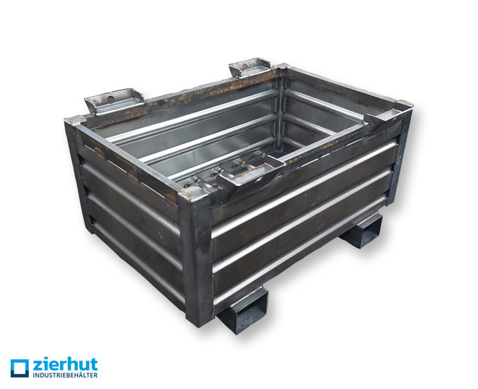 Solid steel containers with fork pockets Steel sheet container