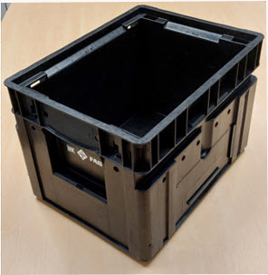 C-KLT 4328 schwarz mit Aufdruck  Stapeltransportbehälter