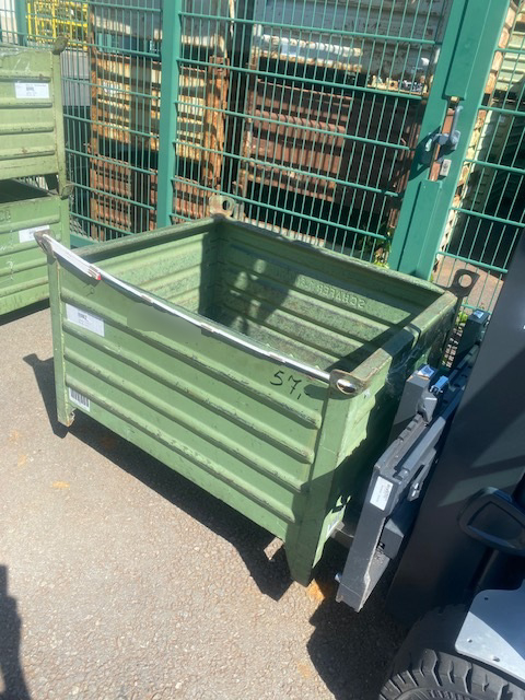 Stahlbehälter SB-186-600 grün lackiert Großladungsträger 1000x800x600