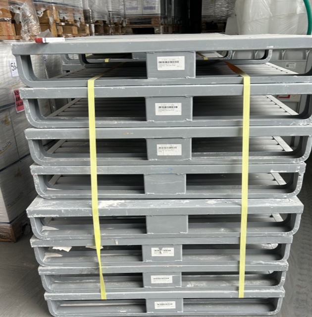 Stahlpalette 1200x1000x160 mm mit Kufen Stahlflachpalette