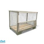 Gitterbox mit Deckel 1240x835x970 mm lackiert neu